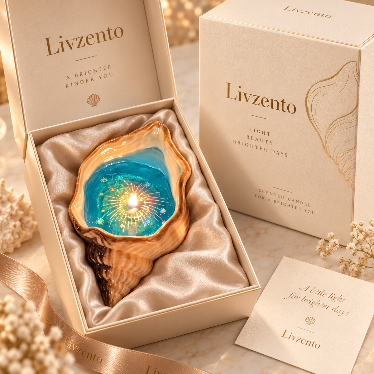 Livzento® Ocean Shell Aromatherapy Candle