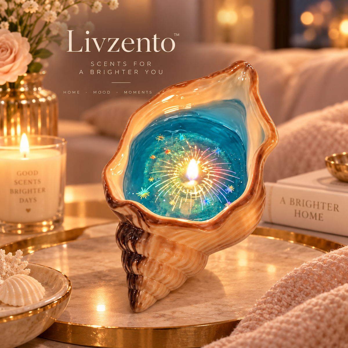 Livzento® Ocean Shell Aromatherapy Candle